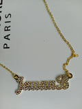 Name Letters Necklaces for Women Chain Personalized Initial A-Z Font