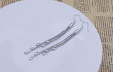 925 Sterling Silver Ear of Wheat Drop Earrings Women Jewelry