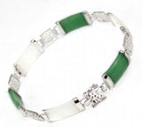 Natural Jade Shell Bracelet, Red/Green/Mixed Colors
