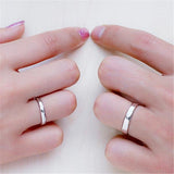 Crown LOVE Heart Adjustable Couple Rings S925 Silver Wedding Jewelry