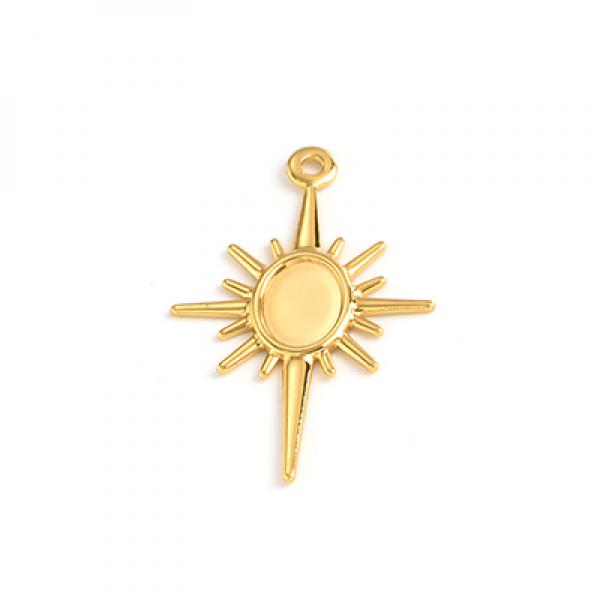 Brass Star Pendant for Jewelry Making