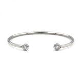 Crystal Rhinestone Cuff Bangle Stainless Steel Bracelet