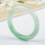 Zheru Jewelry Natural Myanmar Jade Light Green 54-62mm Bracelet Princess Gift