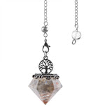 XSM Natural Crystal Dowsing Pendule 7 Chakra Reiki Healing Gems