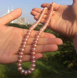 Natural Freshwater Pearl Necklace DIY Women Hot Jewelry