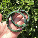 Natural Ruby Zoisite Bracelet Bangle Crystal Healing Stone