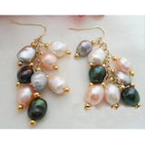 Multicolor Baroque 4-11mm Freshwater Pearl Earrings