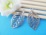 50pcs Large Leaf Pendant Charm for DIY Jewellry Making