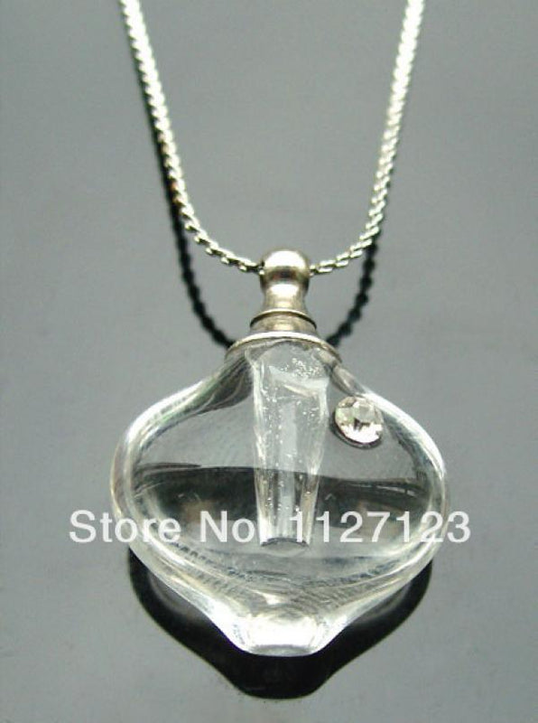 25pcs Lucency Lantern Rice Vials Pendants Perfume Glass Bottle