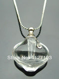 25pcs Lucency Lantern Rice Vials Pendants Perfume Glass Bottle