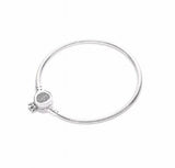 925 Sterling Silver Pan Bracelet Moments Crown O & Snake Chain Bracelet