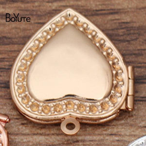 BoYuTe Heart Locket Pendant Metal Brass Charms 20*4.5MM 10 Pieces/Lot