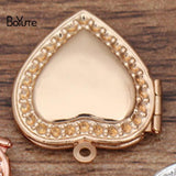 BoYuTe Heart Locket Pendant Metal Brass Charms 20*4.5MM 10 Pieces/Lot