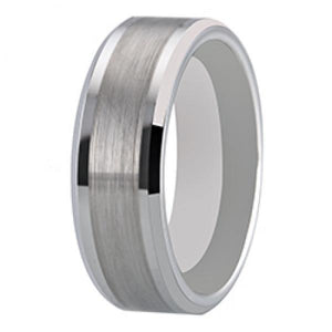 Matte Tungsten Wedding Band Ring Engraving Anniversary Jewelry