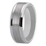 Matte Tungsten Wedding Band Ring Engraving Anniversary Jewelry