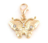 20PCS Butterfly Pendant Hang Charms 24x18mm DIY Accessory For Floating Locket