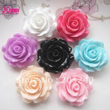 20pcs Resin Rose Flowers for DIY Brooch Earring Decoration