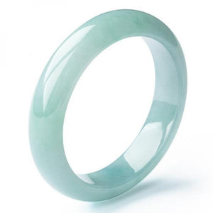 Zheru Jewelry Natural Burmese Jadeite 54mm-64mm Bracelet