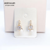 Diamond Plated Hoop Earrings for Women