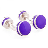 Double Round Enamel Cufflink Epoxy Cuff Link