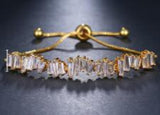 Women Rhinestone CZ Bracelet Adjustable Bangle Jewelry Gift