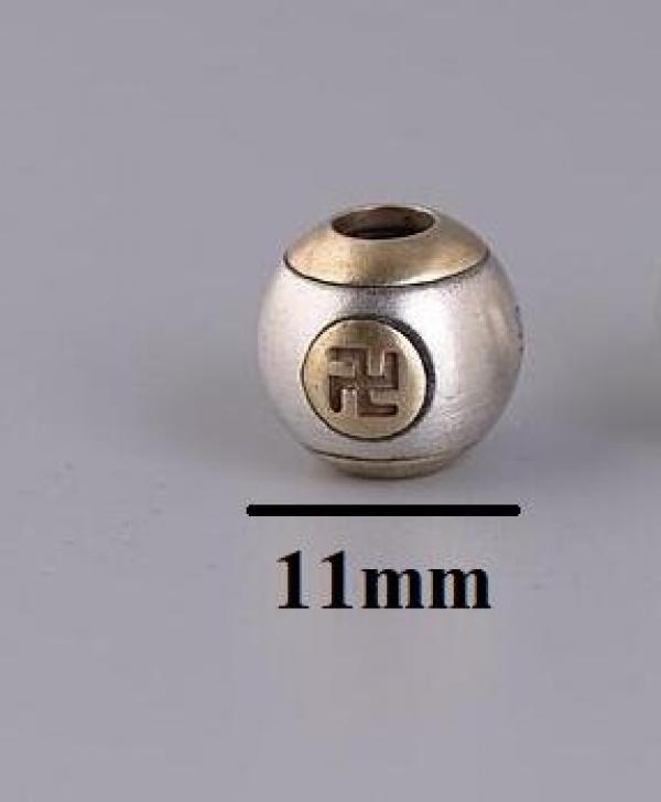925 Silver Fengshui Wanzi Symbol Bead DIY Jewelry Findings