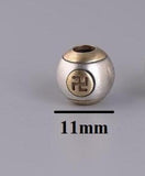 925 Silver Fengshui Wanzi Symbol Bead DIY Jewelry Findings