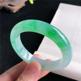 Zheru Natural Light Green Jade Bracelet Princess Jewelry for Women