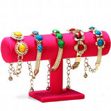 Portable Velvet Bracelet Bangle Necklace Jewelry Display Stand