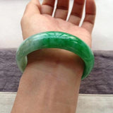 Natural Myanmar Jade A-Class Light Green Bracelet 54-62mm