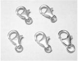 10pcs 925 Sterling Silver Lobster Clasp with Jump Ring Charms