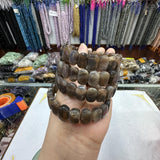 Natural Sunstone Beads Bracelet Gemstone Bangle For Women Gift