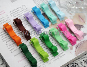 50pcs Girls Hair Clips Hair Bows Baby Hairbows Grosgrain Ribbon 50mm with Bag