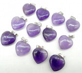 Natural Stone Heart Pendant DIY Jewelry Making Necklace Accessories
