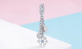 925 Silver Snowflake CZ Pendant Necklace for Women Girls