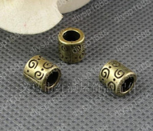 100pcs 9*8MM Zinc Alloy Bead Antique Bronze Plated Jewelry Findings