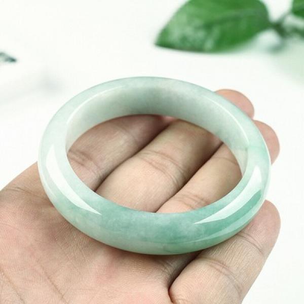 Burmese Jadeite Light Green 54-62mm Bracelet Princess Jewelry Gift