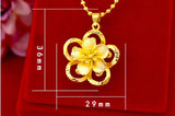 24k Plated Sunflower Pendant Clavicle Chain for Women Boutique Christmas Jewelry