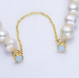 14K Pink Pearl Bracelet 8-9mm Real Natural Freshwater South Sea Near Circle