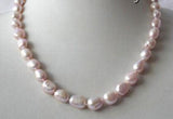 Lavender Freshwater Pearl Necklace 9-10mm Baroque