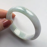 Zheru Jewelry Natural Burmese Jadeite Light 54mm-64mm Bracelet