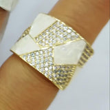 Full Crystal Pave Setting Wedding Ring for Women