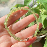 Peridot Green Quartz Crystal Bracelet Fine Jewelry Lady