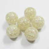 100pcs 20mm Crack & Glitter Round Beads Chunky Jewelry