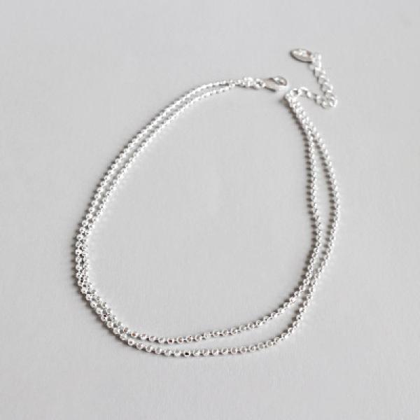 925 Silver Chain Anklet Beads Bracelet Foot Jewelry Summer Beach Party