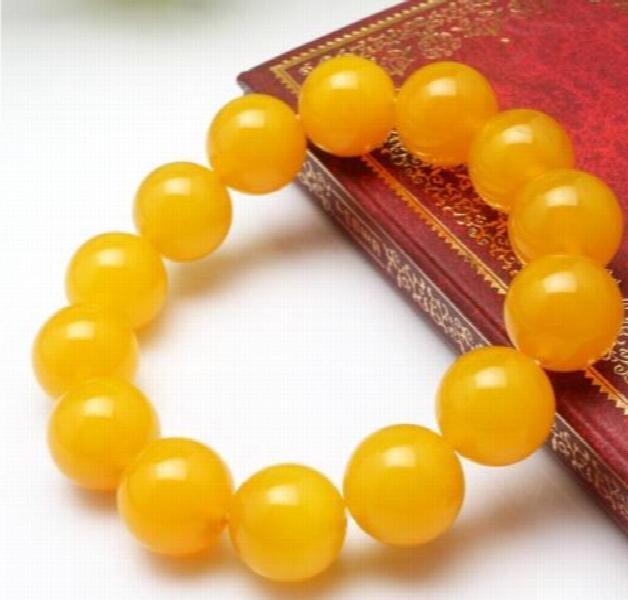 100% Natural Agate Yellow Beads Bangle Stretchy Bracelet 6mm--14mm
