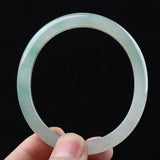 Zheru Burmese Jade 54-64mm Light Two-Tone Bracelet Princess Jewelry