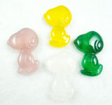 Gem Stone Quartz Crystal Chalcedony Agates Pendant 4PCS