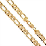 18K Classic 8MM Chain Necklace for Men - 20 Inches