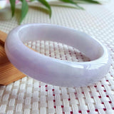 Natural Burmese Jadeite Light Purple Bracelet 54-64mm Princess Jewelry